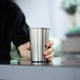 thumbnail image 4 of Xiao Hua Paquete de 4 Vasos de Agua de Acero Inoxidable de 500 Ml. No Frágil y Apilable. Vaso Metálico para Beber, Copa de Vino, Plateado, 4 of 4
