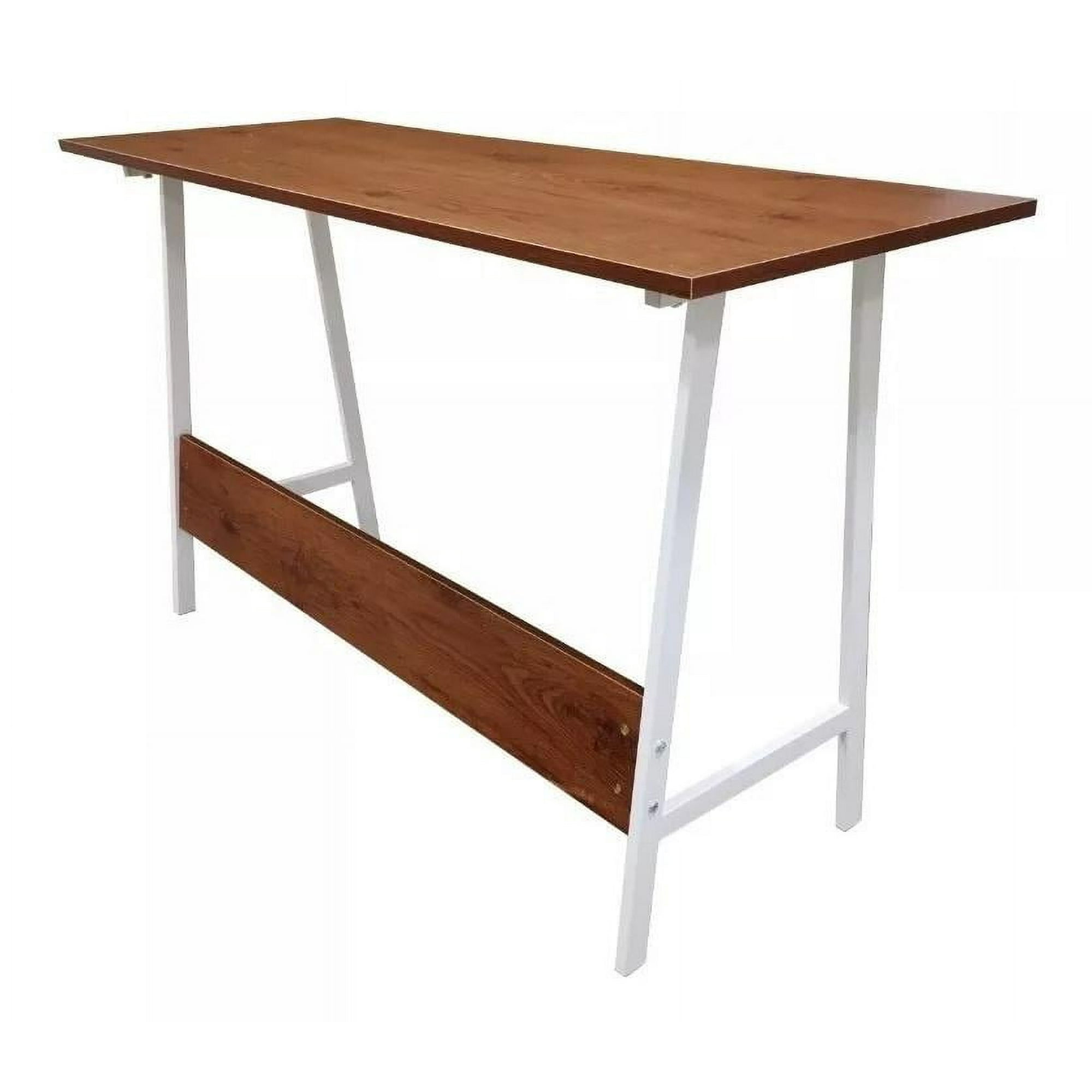 Tododescuento - Escritorio Simple Metálico Marron Estilo Industrial 100x40x72 Cm