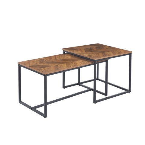 Klik Muebles - Mesa De Centro Doble Rectangular - Madera Clara