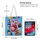 thumbnail image 5 of oddbods Bolso de tela con estampado de lienzo para mujer, bolsa de compras reutilizable y estética, con cremallera interior, regalo para mujer,40*45cm., 5 of 6