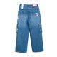 thumbnail image 2 of Jeans Niña Cargo Bordado Flores Azul, 2 of 3