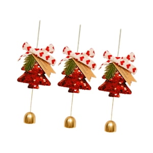 Magideal - 3 Adornos Para De Navidad, Colgantes, Decoraciones Navideñas Para Fiesta De Año Nuevo, Decoración Para De Navidad Para Entrada Y Sala De E Rojo