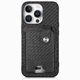 thumbnail image 1 of Funda Billetera Tejida para iPhone 16 Pro con Soporte y Tarjetero Negro, 1 of 5