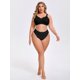 thumbnail image 2 of INSPIRE CHIC Mujeres Tangas Invisibles de Cintura Baja Tanga Sin Costuras Panty Cómodo Ropa Interior de Seda Helada 3X-Large Negro, 2 of 4