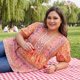thumbnail image 2 of Agnes Orinda Blusas Boho de Verano con Peplum Floral, Mangas Cortas de Linterna y Cuello en V para Mujer Talla Grande 4X Naranja, 2 of 8