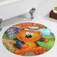 thumbnail image 5 of Heathcliff y los Gatos Catillac Alfombra Redonda de Felpa Coral, Antideslizante, No Desprende Pelusas, Lavable y Duradera para Salón, Dormitorio y Habitación de Niños 60cm, 5 of 6