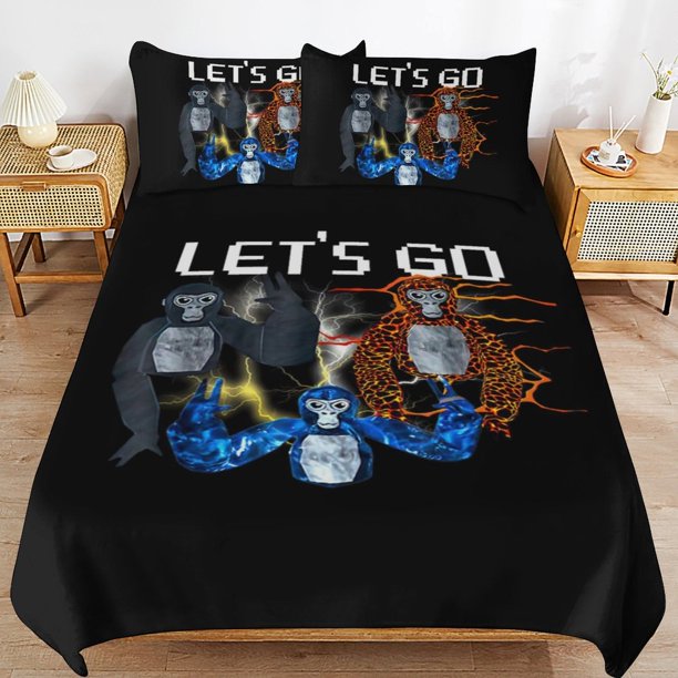 Gorilla Tag Bedding Set Duvet Cover Comfortable and Lightweight Cartoon Bedding 3 Piece Bed Set