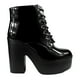 thumbnail image 1 of Botin Charol Taco Alto con Plataforma 60 Yassne Negro, 1 of 5