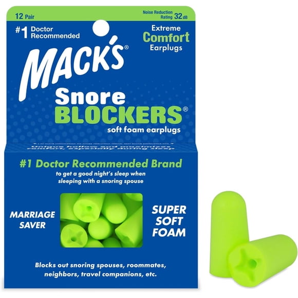 Tapones Oados Macks Snore Blockers Espuma 32dB 12 Pares