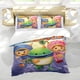 thumbnail image 5 of Equipo Umizoomi Conjunto de sábanas temático, trío de piezas, cómodo y amigable con la piel, diseño único, regalo de decoración para el hogar para familiares, amigos y fans,135cm *200cm, 5 of 6