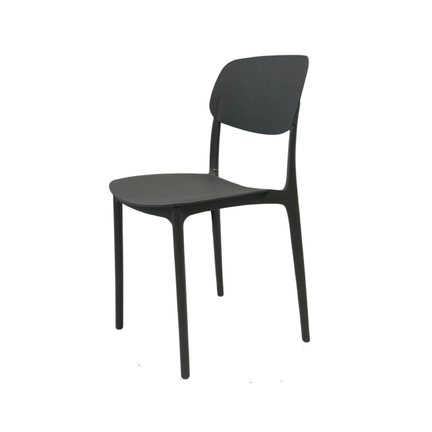 Silla Plástico Apilable Deco Estocolmo Gris Escandinavia