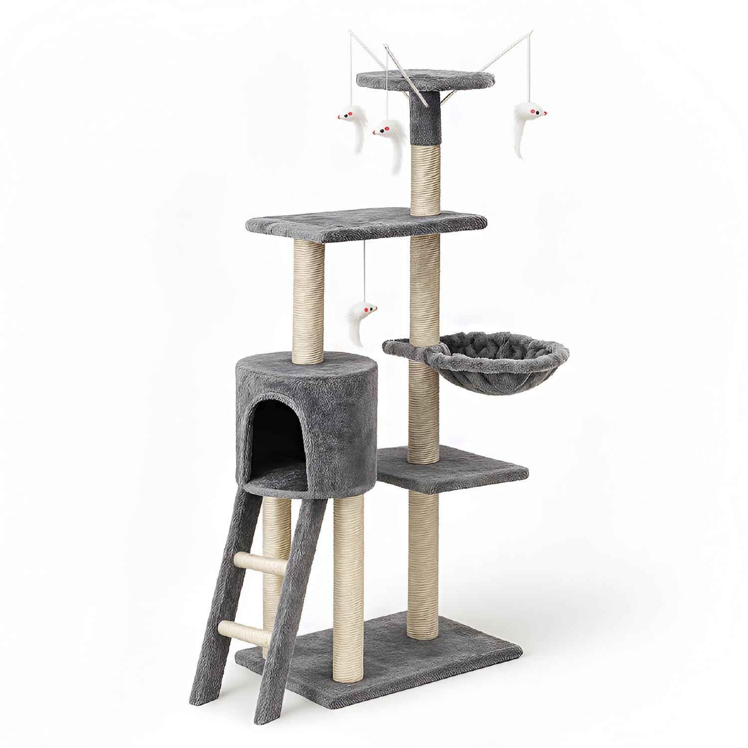 Rascador Para Gatos Con Hamaca 135x55x36