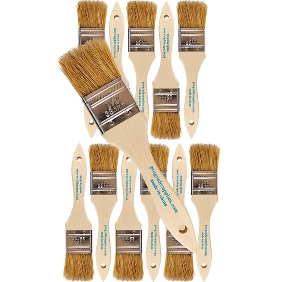 Brochas de desecho Pro Grade para retoques, cerdas naturales de 1.5 cm, paquete de 12