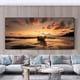 thumbnail image 1 of 1pc Frameless Wall Art Canvas Printing, Seascape Painting Sunset Beach Boat Posters On The Wall Aesthetic Room Decor Bedroom Decoration, No Frame, 1 of 4