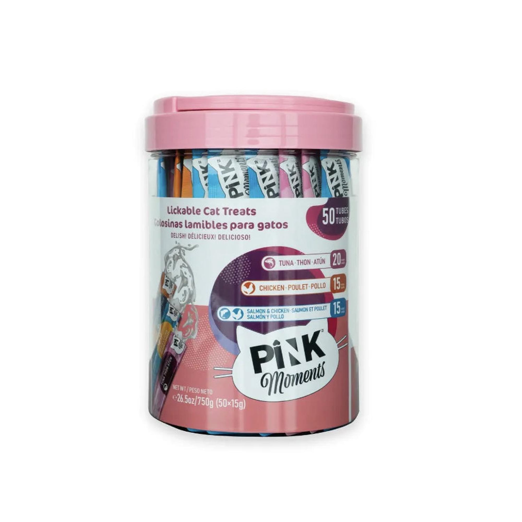 Pink Moments Mix Tarro Sabores 50 Tubos (tipo Churu) 750G