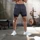 thumbnail image 2 of Short Gimnasio Hombre Con Calza Y Bolsillo Para Celular gris L, 2 of 4