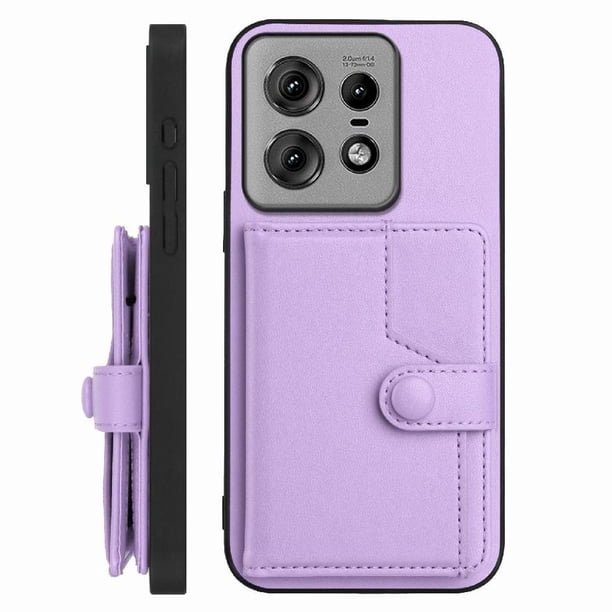 FOXDOCK Funda para Moto Edge 50 Pro con Bloqueo RFID - Diseño Elegante con Cierre de Botón