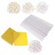 thumbnail image 2 of 100pcs Flor 3D Molino De Viento Autoensamblaje Decoración De Jardín Ni?o Juguete Al Aire Libre Amarillo, 2 of 2