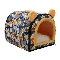 Ioensy - Casa Para Perros Otoño Invierno Cojín Interior Cama Para Perros Y Gatos Para Gatos Caniche Pomerania Gris Grande
