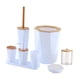 thumbnail image 1 of Juego De Accesorios De Baño Jabonera Con Bote De Basura Para Casa, Granja, Apartamento, Blanco A, 1 of 5