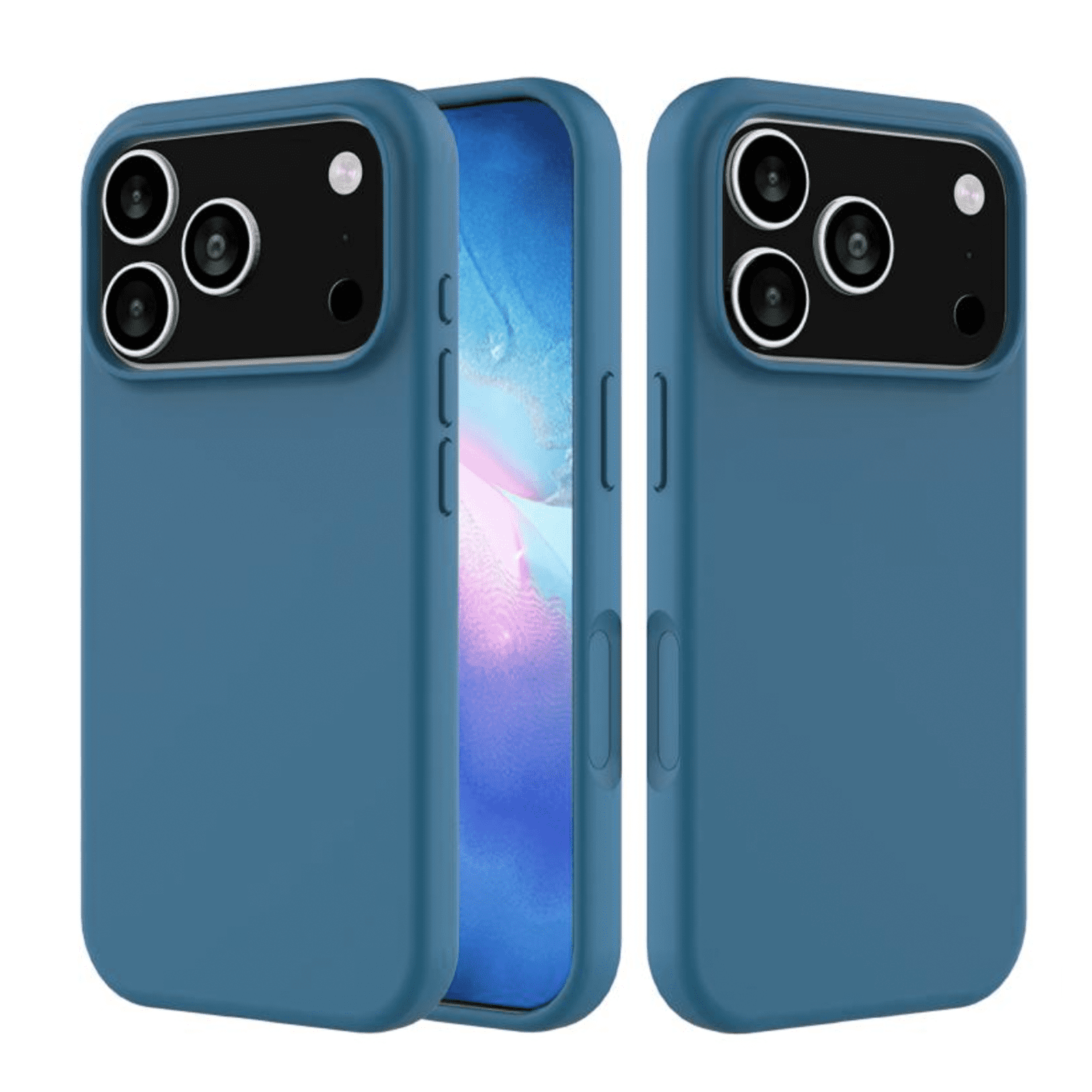 Joigo - Carcasa Funda Para Iphone 17 Pro Goma Azul Oscuro