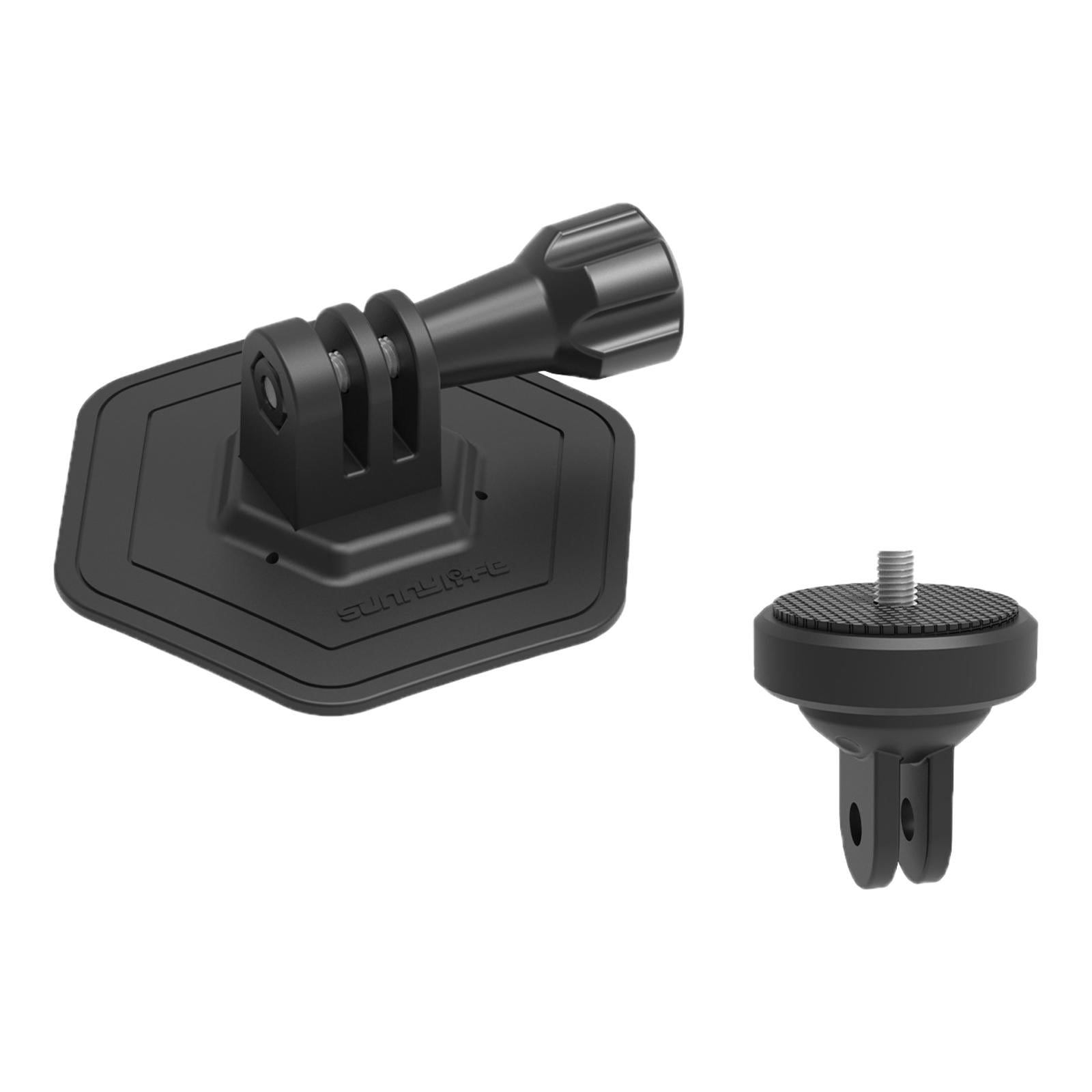 Magideal - Soporte De Base Adhesivos Flexibles, Accesorio De Cabezal Adaptador De 1/4 Pulgadas, Soporte De Casco Negro, Abrazadera Potente Para Cámaras Deportiva