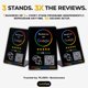 thumbnail image 2 of Soporte para reseñas de Google TapFive Signage - Pack de 3, negro, NFC/QR, 2 of 9