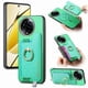 thumbnail image 1 of Funda Magnética para Realme 11 5G con Billetera y Anillo, Protector Resistente Verde, 1 of 5