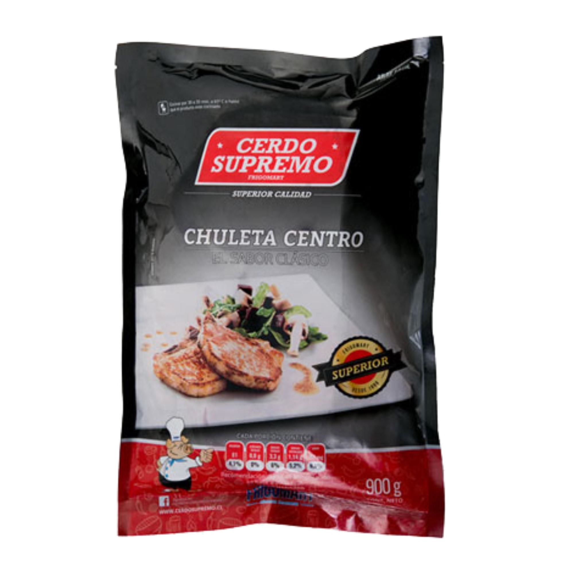 Chuleta De Cerdo Centro Congelada 900 g Cerdo Supremo