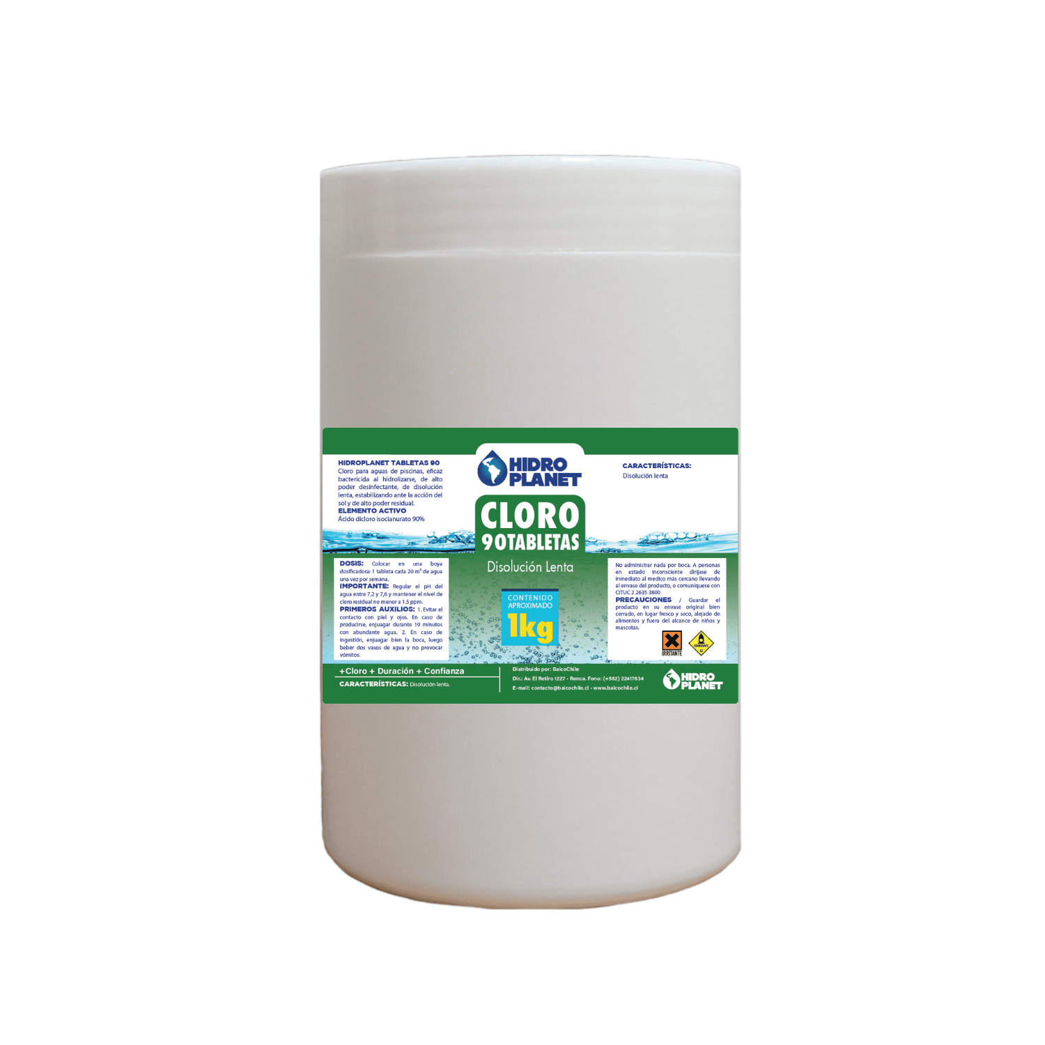 Genérica - Cloro Tableta Para Piscina, Pote 1kg