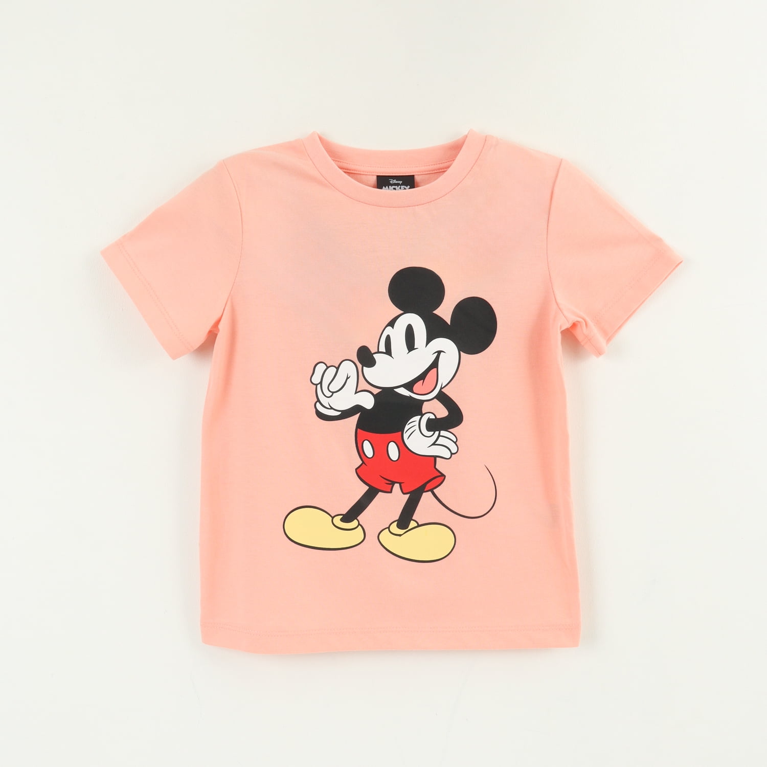 Polera Manga Corta Niño Damasco Back Print Mickey Disney