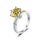 thumbnail image 4 of Anillos de Moissanita de Color D de 3 Uds para Mujer, Anillos de Flor de Plata Esterlina 925, Corte Redondo, Anillos de Diamante Amarillo/azul/rosa, Anillos de Compromiso y Boda con Certificado, 4 of 9