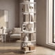 thumbnail image 1 of Biblioteca Librero Giratorio Libros Transparente 165x40cm Blanco, 1 of 7