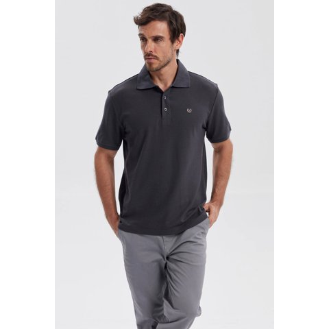 Fashionspark - Polera Hombre Piqué Básica Lisa Marengo - Ll