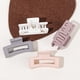 thumbnail image 4 of 4pcs Classic Frosted Square Hair Clips - Perfect for Girls & Women - Hollow Shark Claw Design, 4 of 5