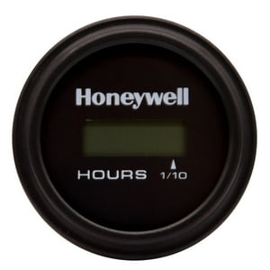 Honeywell - Horómetro Lcd Redondo 57Mm Diámetro Embutido 9-64V 2 Pines Ip66 Negro