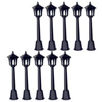 Bothyi - 10 Uds Mini Poste De Calle Luces Accesorios De Decoración De Casa De Muñecas Para Manualidades