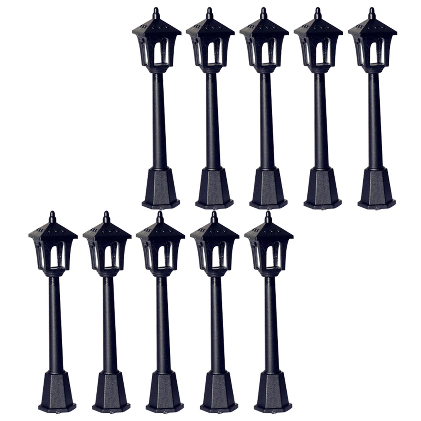 Bothyi - 10 Uds Mini Poste De Calle Luces Accesorios De Decoración De Casa De Muñecas Para Manualidades