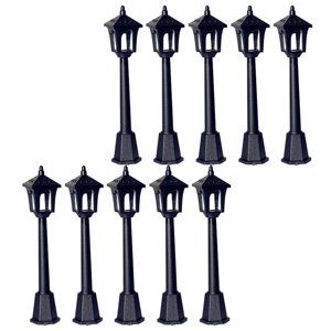 Bothyi - 10 Uds Mini Poste De Calle Luces Accesorios De Decoración De Casa De Muñecas Para Manualidades