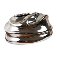 Magideal - Caja De Pañuelos Faciales De Cerámica, Servilletero Decorativo Para El Hogar, Organizador De Almacenamiento Para Baño, Hogar, Restaurante, Decoración Plata