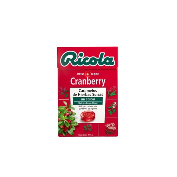 Caramelos de Hierbas Suizas Cranberry, 27,5 g
