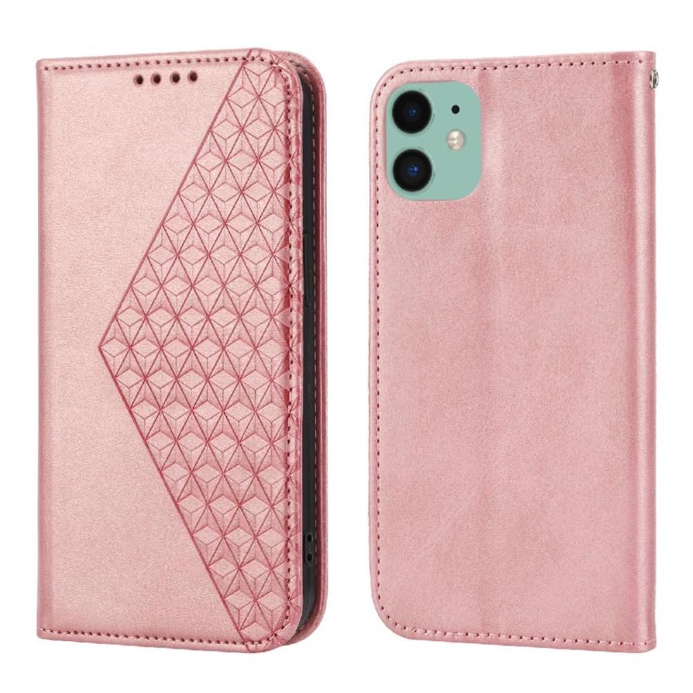 Funda Flip Foxdock Para Iphone 11 , Estilo Billetera Con Diseño Rombo, Correa De Mano Y Soporte, Uso Diario