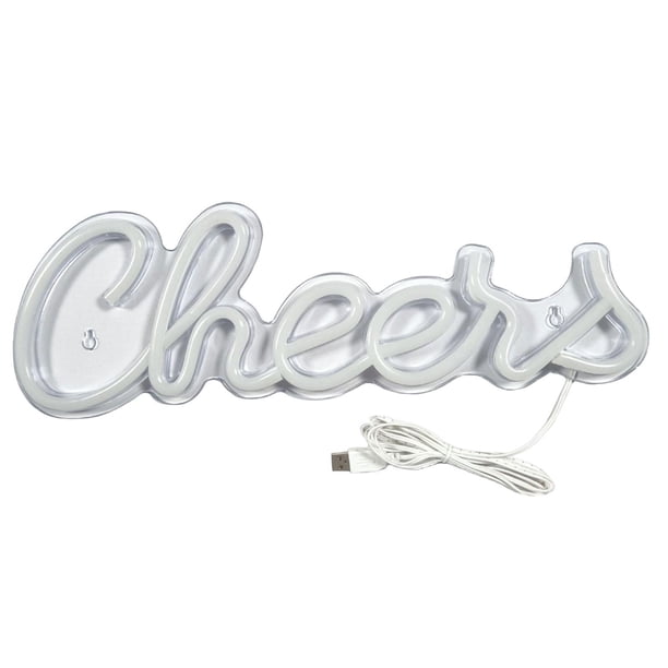 Cheers LED Sign Lighting Bar Club Restaurant Game Room Lamp Fixture Luces de Melocotón Decorativo para dormitorio Boda al aire libre Home Cafe