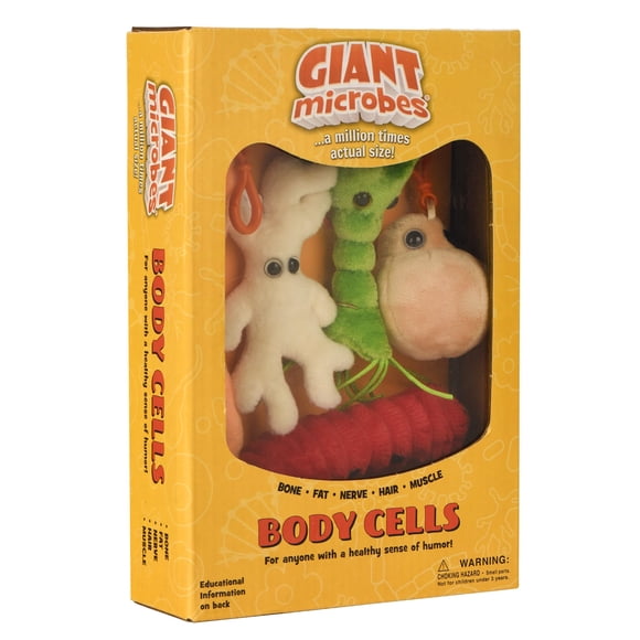 Caja de regalo GIANT MICROBIES Body Cells Biology con llaveros de felpa