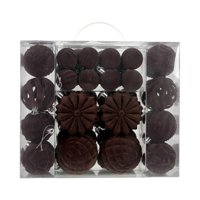 Magideal - 48 Bolas Navideñas, Adornos Navideños, Bolas Colgantes, Adornos Irrompibles, Resistentes Al Desgaste, Recubrimiento De Pp Flocado, Ideales Para Fiesta Café