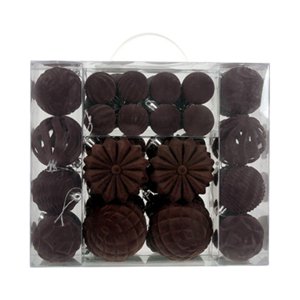 Magideal - 48 Bolas Navideñas, Adornos Navideños, Bolas Colgantes, Adornos Irrompibles, Resistentes Al Desgaste, Recubrimiento De Pp Flocado, Ideales Para Fiesta Café