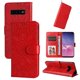 thumbnail image 2 of Funda tipo cartera FOXDOCK para Samsung Galaxy S10 , diseño girasol en relieve, cuero PU, cierre magnético, soporte y tarjetero, 2 of 5