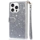 thumbnail image 5 of Funda para FOXDOCK Elegante funda iPhone 16 Pro Glitter con cremallera-Ideal para el uso diario, 5 of 5