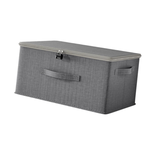 Caja De Almacenamiento Plegable Decorativa Con Cerradura Para Sala De Juegos, Dormitorio, Guardería, 45 Cm X 35 Cm X 25 Cm