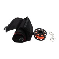 Magideal - Boya De Superficie De Buceo Con Carrete De Buceo De 98 Pies Y Bolsa De Almacenamiento, Conjunto De Seguridad Portátil Smb Rojo Salchicha, Tubo De Seña 12 M X 15 Cm